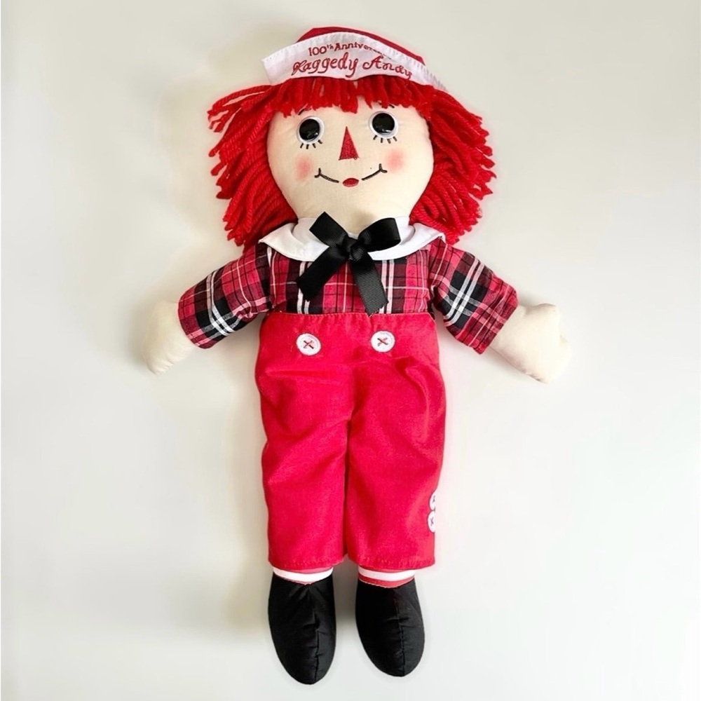 Raggedy Andy 2015 100th Anniversary Handmade by Aurora 16” Red Soft Doll